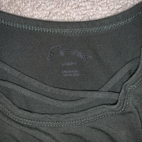 Art Class Army Green T-Shirt Dress - Picture 3 of 3